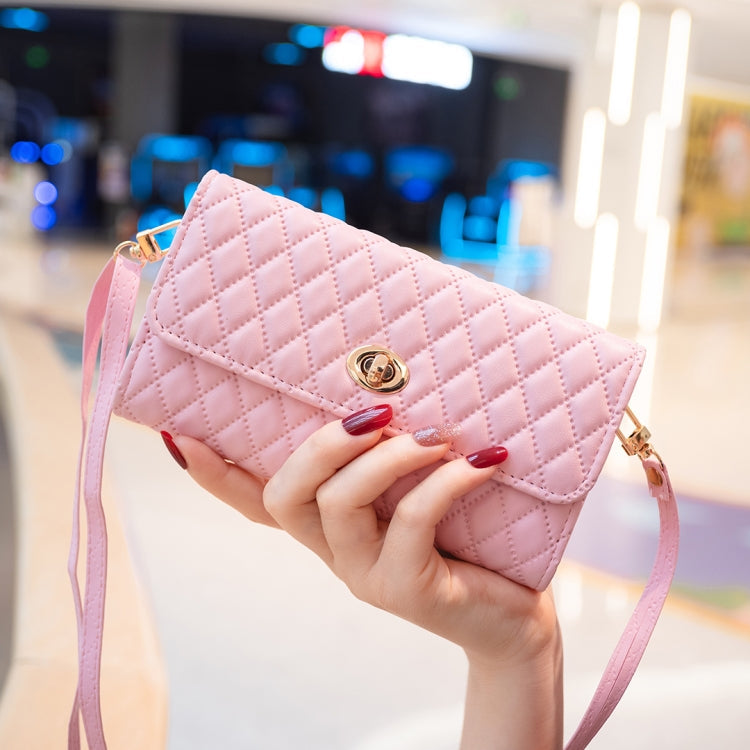 Crossbody PU Horizontal BFB02 Shoulder Bag(Pink)