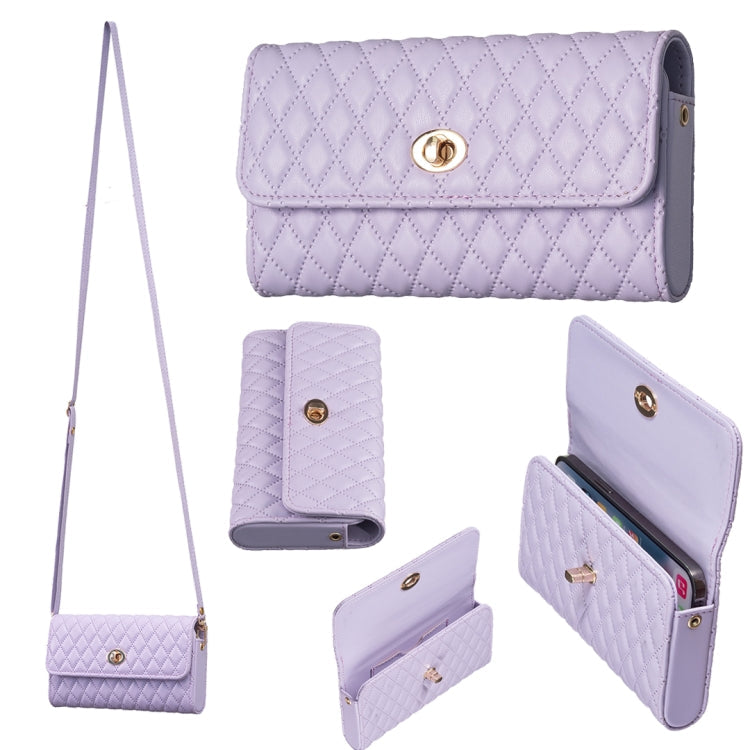 Crossbody PU Horizontal BFB02 Shoulder Bag(Purple)