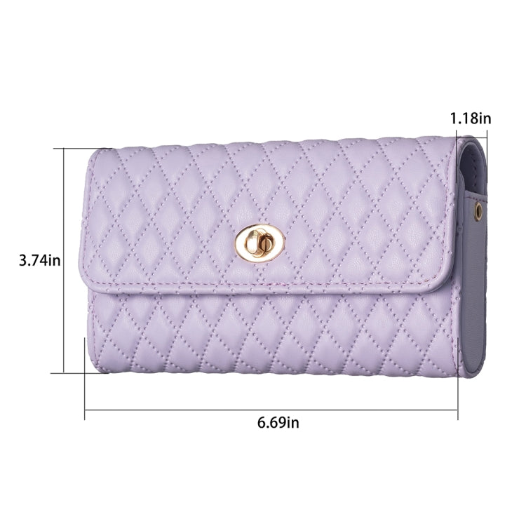 Crossbody PU Horizontal BFB02 Shoulder Bag(Purple)