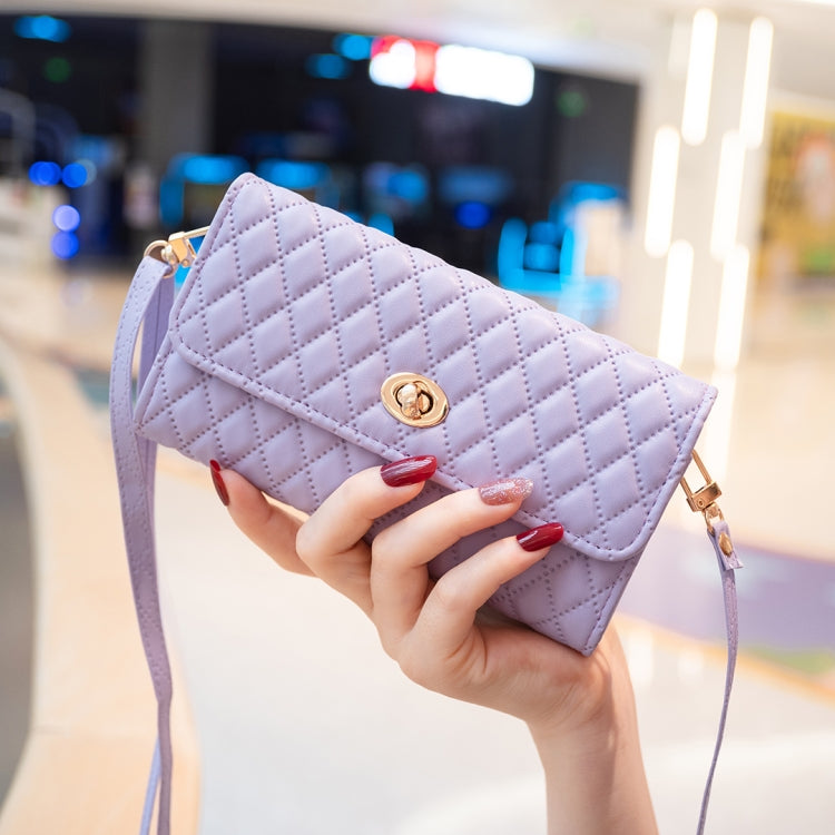 Crossbody PU Horizontal BFB02 Shoulder Bag(Purple)
