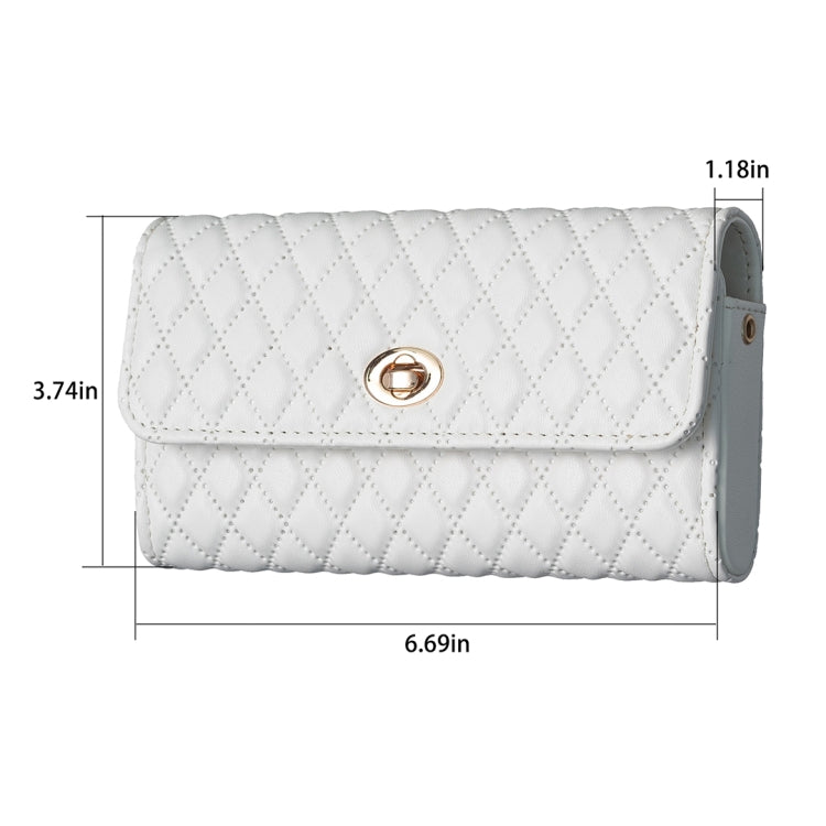 Crossbody PU Horizontal BFB02 Shoulder Bag(White)