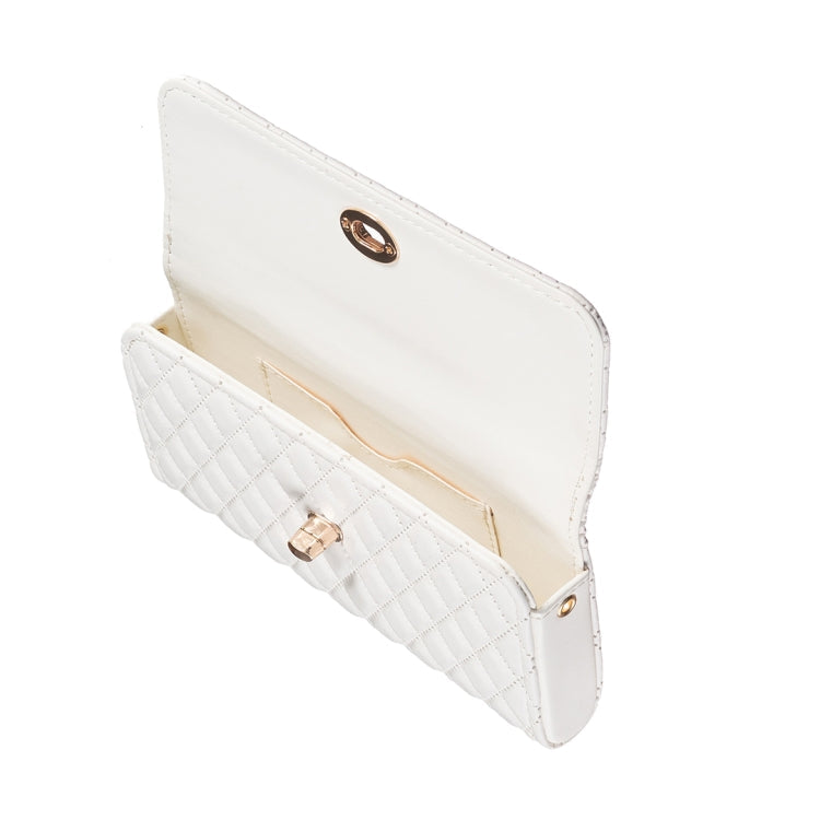 Crossbody PU Horizontal BFB02 Shoulder Bag(White)