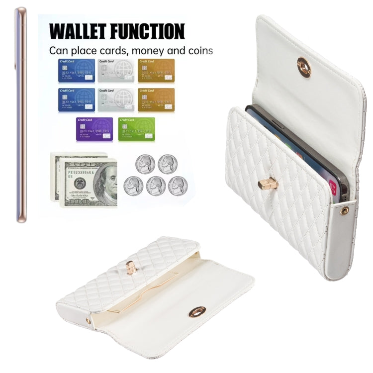 Crossbody PU Horizontal BFB02 Shoulder Bag(White)