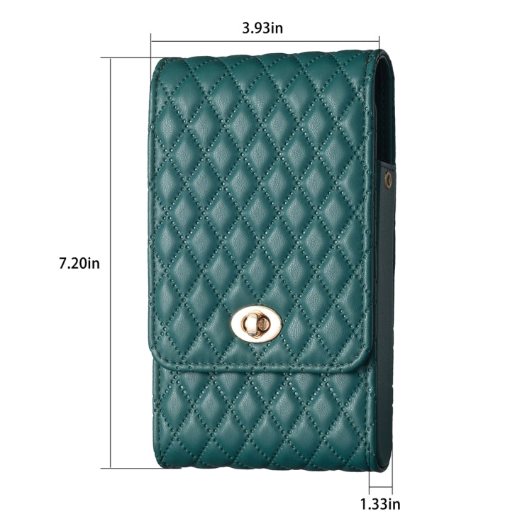 Crossbody PU Vertical BFB01 Shoulder Phone Bag(Green)