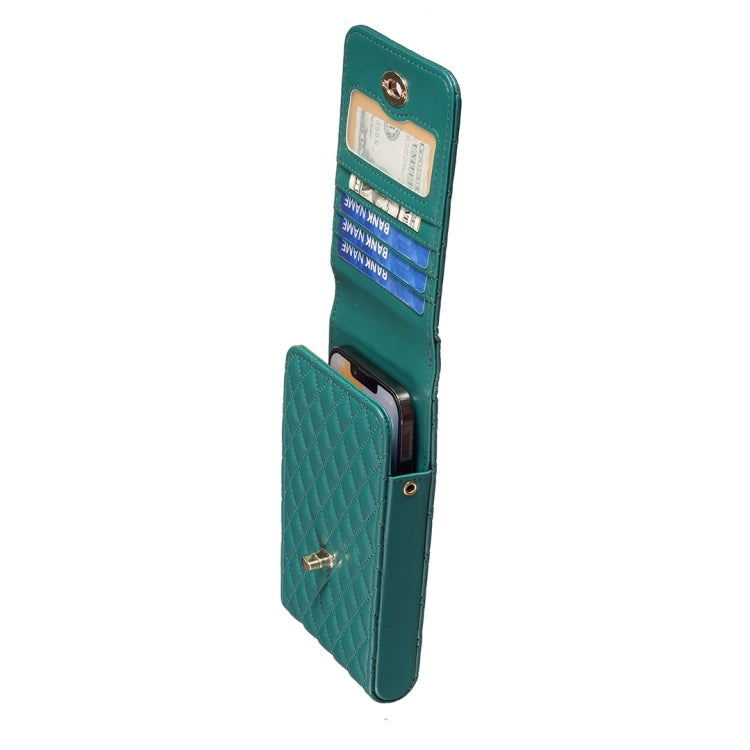 Crossbody PU Vertical BFB01 Shoulder Phone Bag(Green)