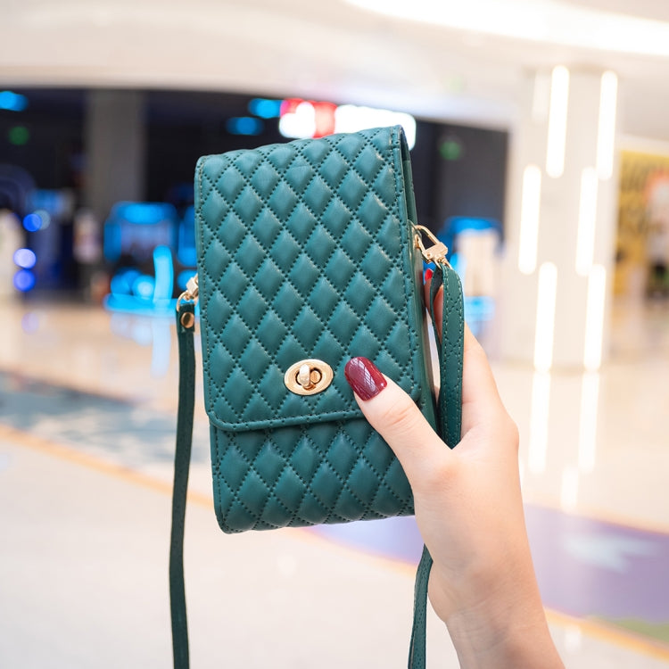 Crossbody PU Vertical BFB01 Shoulder Phone Bag(Green)