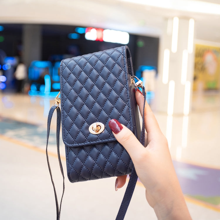 Crossbody PU Vertical BFB01 Shoulder Phone Bag(Dark Blue)