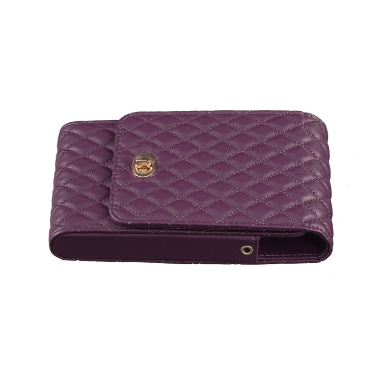 Crossbody PU Vertical BFB01 Shoulder Phone Bag(Dark Purple)