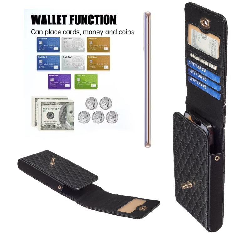Crossbody PU Vertical BFB01 Shoulder Phone Bag(Black)