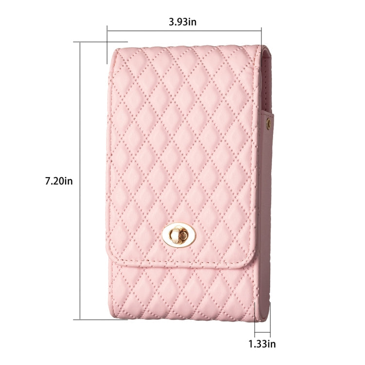 Crossbody PU Vertical BFB01 Shoulder Phone Bag(Pink)