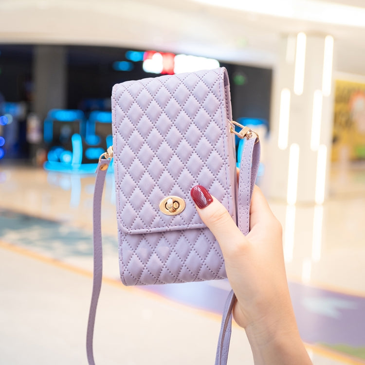 Crossbody PU Vertical BFB01 Shoulder Phone Bag(Purple)