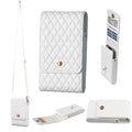 Crossbody PU Vertical BFB01 Shoulder Phone Bag(White)