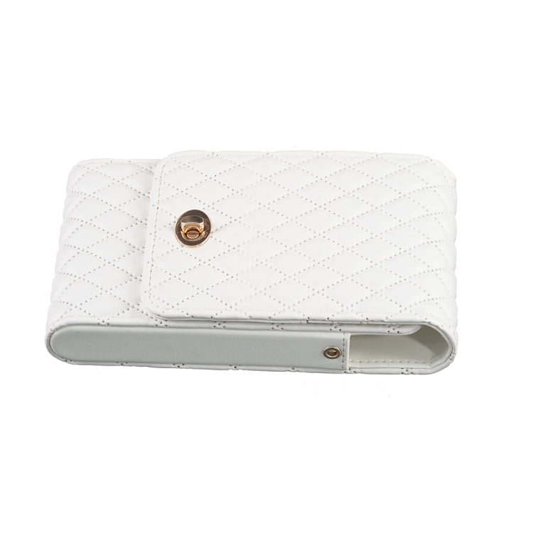 Crossbody PU Vertical BFB01 Shoulder Phone Bag(White)