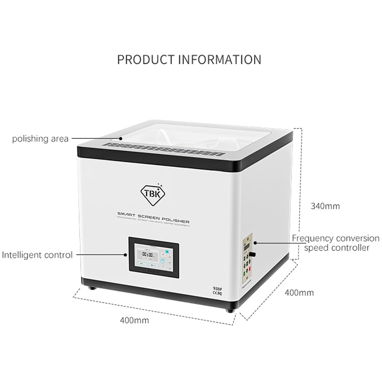 TBK 938F Automatic Grinding Polishing Machine Display Scratch Removal Machine, Plug:EU