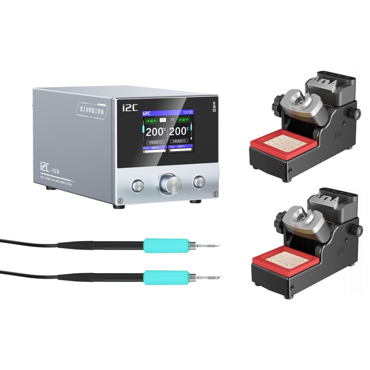 i2C 3SCN Intelligent Double Welding Station with RS200 Base, Style:B Set(US Plug)