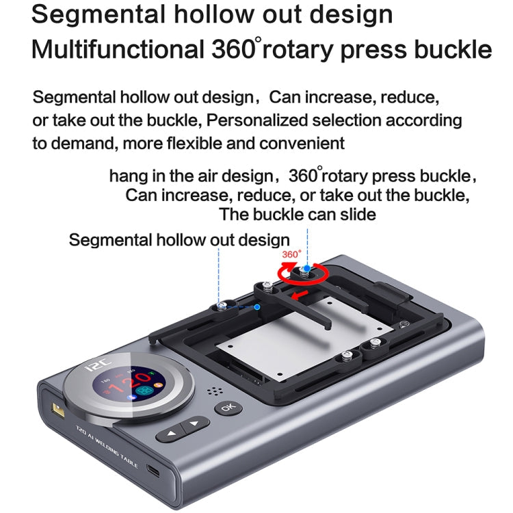i2C T20 Intelligent Motherboard Middle Layered Heating Platform For iPhone X-13 Series, Plug:US