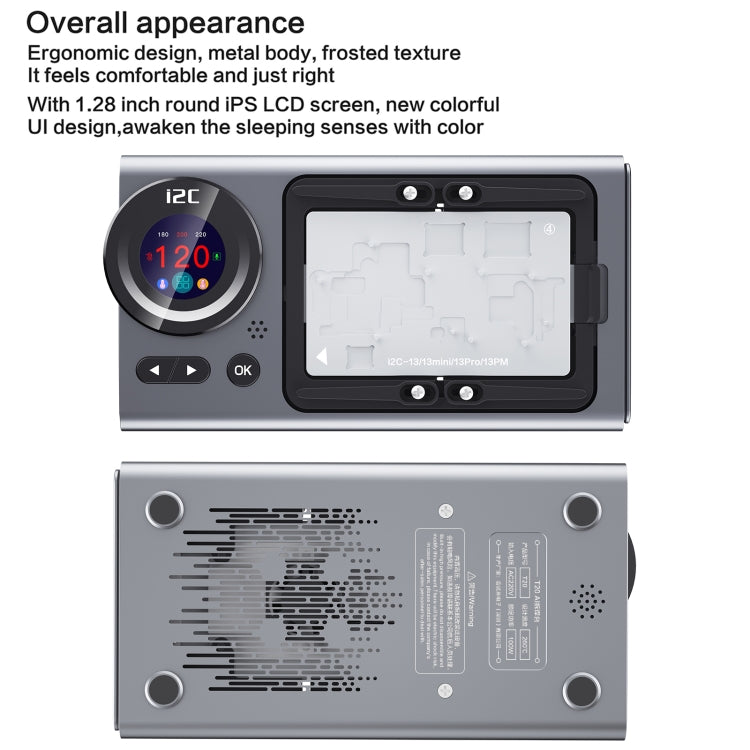 i2C T20 Intelligent Motherboard Middle Layered Heating Platform For iPhone X-13 Series, Plug:US