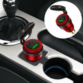 Motorcycle European-style Small-caliber Aluminum Alloy QC 3.0 + PD Fast Charge USB Charger, Shell Color:Red(Red Light)