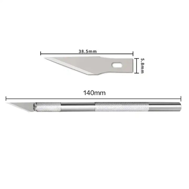 6 in 1 Aluminum Alloy DIY Carving Tool Handmade Pen Knife(Blue)