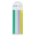 Transparent Strip Color Fluorescent Waterproof Sticky Note Long Strip Index Sticker(005)