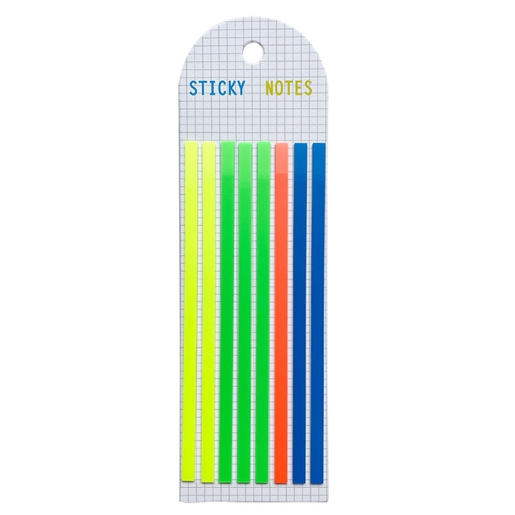 Transparent Strip Color Fluorescent Waterproof Sticky Note Long Strip Index Sticker(009)