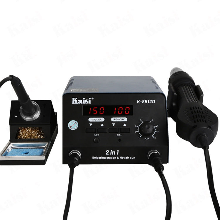 Kaisi 8512D 2 in 1 Smart Digital Display Hot Air Gun Soldering Iron Rework Station, Plug:US
