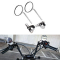 SF-127 Motorcycle Small Round Rearview Mirror Reversing Mirror(Silver Plating)