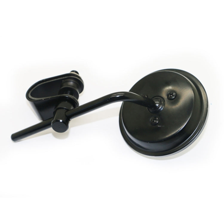 SF-127 Motorcycle Small Round Rearview Mirror Reversing Mirror(Silver Plating)