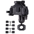 MOTOSLG Crab Motorcycle Phone Clamp Bracket O-Type Rear Mirror Mount(Black)