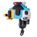 MOTOSLG Crab Motorcycle Phone Clamp Bracket L-Type Rear Mirror Mount(Yellow Blue White)