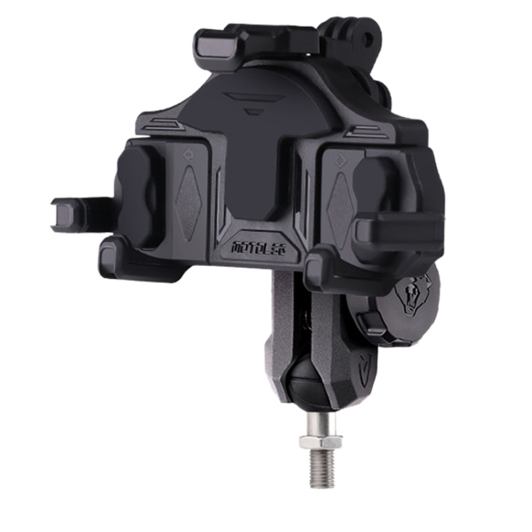 MOTOSLG Crab Motorcycle Phone Clamp Bracket M10 Ballhead Mount with Anti-theft Lock(Black)