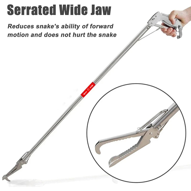 Foldable Multipurpose Stainless Steel Eel Loach Clamp Grab Tool, Length:1.2m