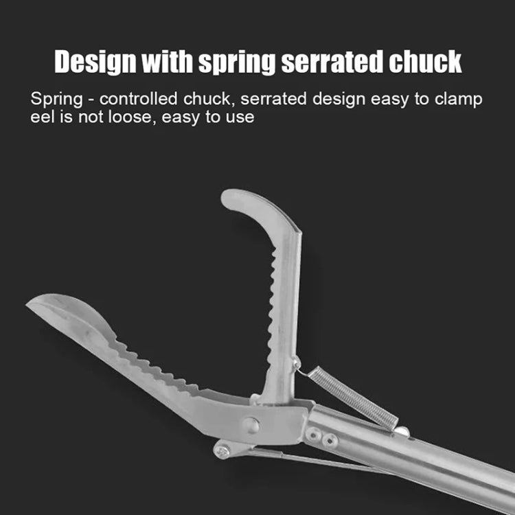 Foldable Multipurpose Stainless Steel Eel Loach Clamp Grab Tool, Length:1.2m