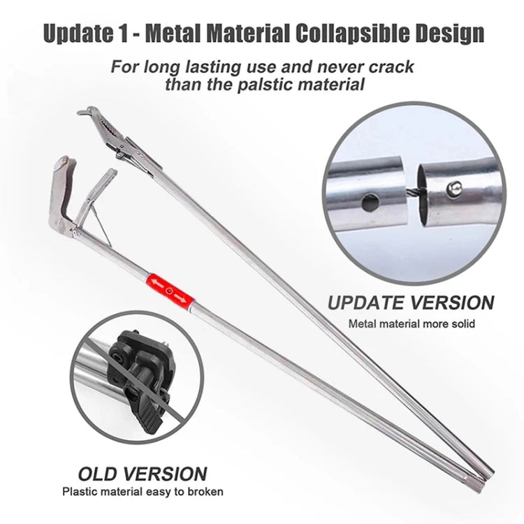 Foldable Multipurpose Stainless Steel Eel Loach Clamp Grab Tool, Length:2m