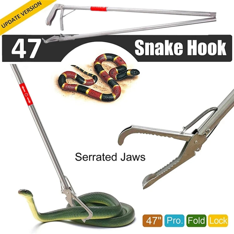 Foldable Multipurpose Stainless Steel Eel Loach Clamp Grab Tool, Length:2m