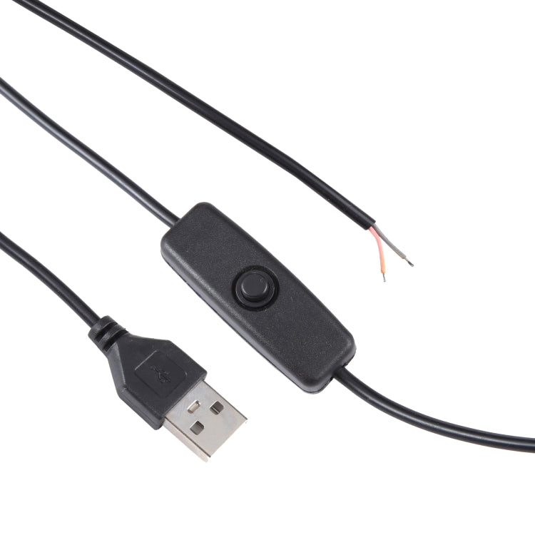 1m USB DC Cable with Switch(Black)
