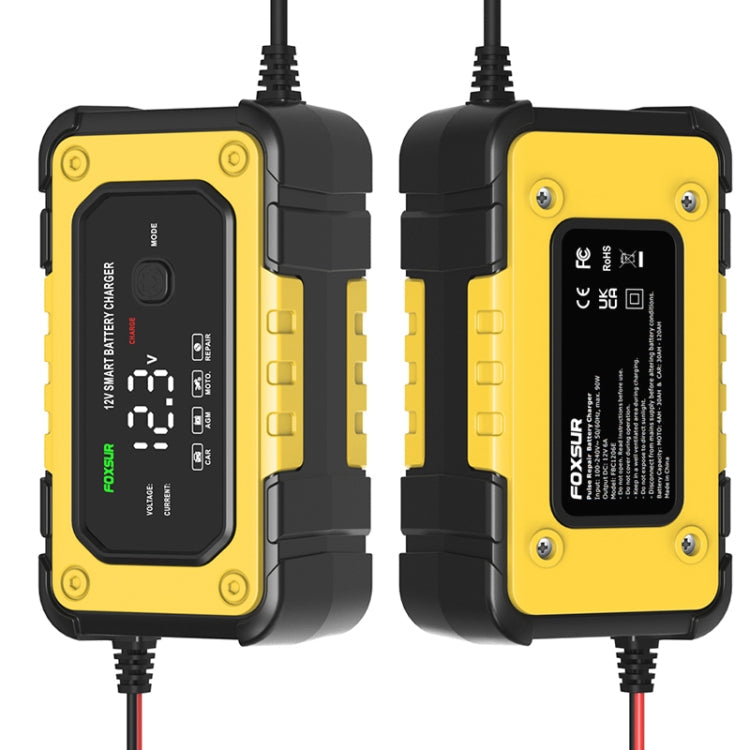 FOXSUR FBC1206E 6A 12V Car / Motorcycle Smart Battery Charger(UK Plug)