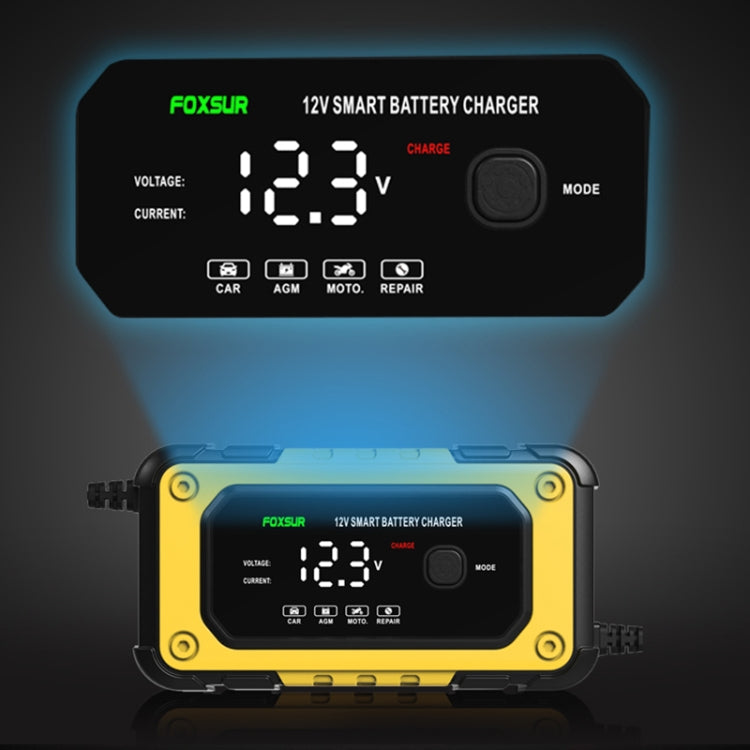 FOXSUR FBC1206E 6A 12V Car / Motorcycle Smart Battery Charger(US Plug)