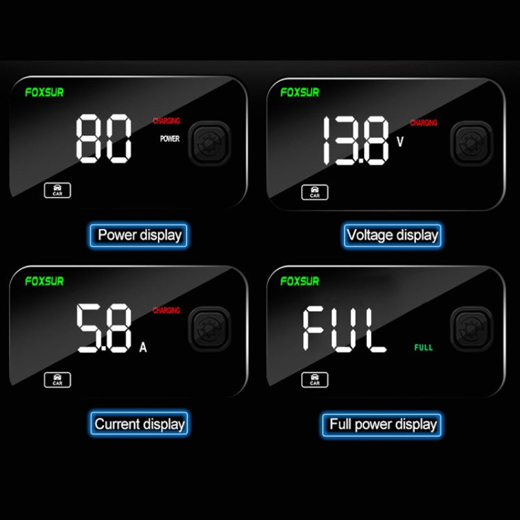 FOXSUR FBC1206E 6A 12V Car / Motorcycle Smart Battery Charger(AU Plug)