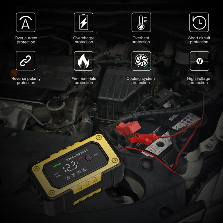 FOXSUR FBC1206E 6A 12V Car / Motorcycle Smart Battery Charger(AU Plug)