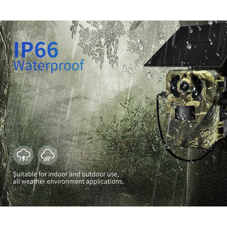 ESCAM QF380 4MP Network Solar PIR Alert Smart Wildlife Hunting Camera, 4G:US Version(Camouflage)