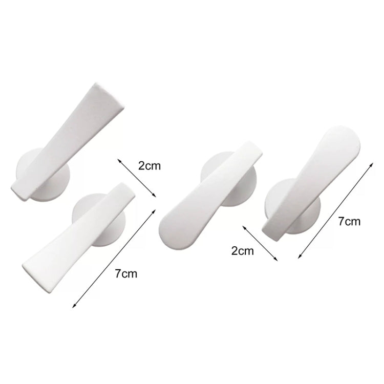 1pair Thickened Curved Hook Flat Hook Door Handle Hook Free Punch Free Installation Curtain Wall Hook(Black)