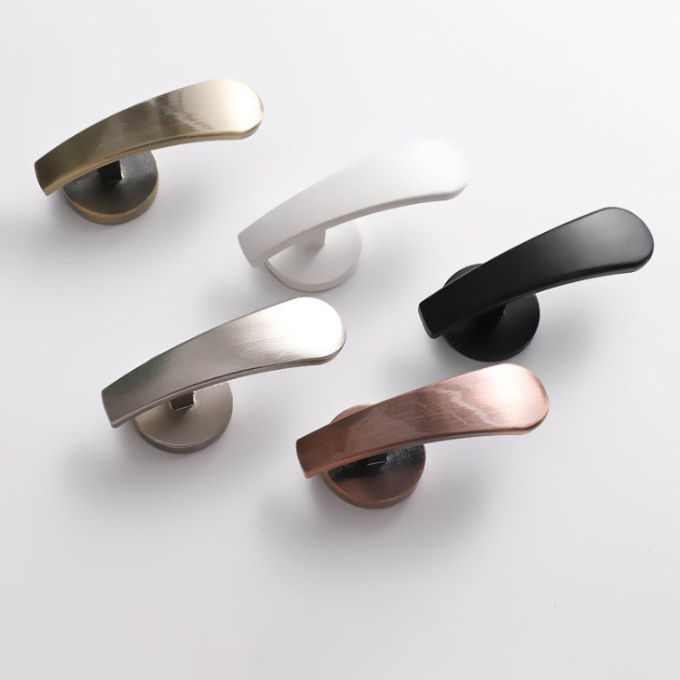 1pair Thickened Curved Hook Flat Hook Door Handle Hook Free Punch Free Installation Curtain Wall Hook(Black)
