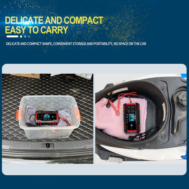 ANHTCzyx 12V 8A  / 24V 4A Automobile Battery Charger Motorcycle Battery Repair Type AGM(US Plug)