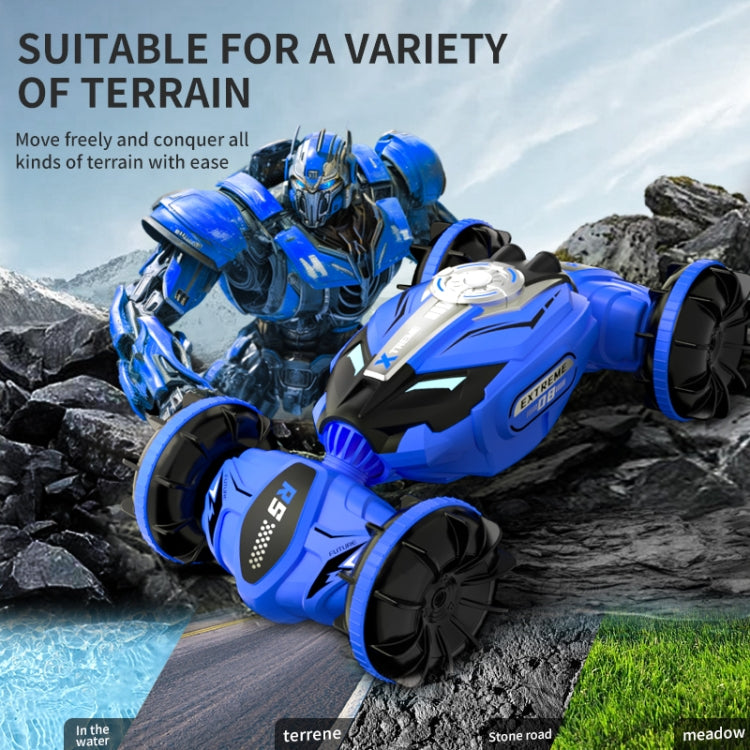 JJR/C Q150 2.4G 4WD Drive Double Sided Remote Control Amphibious Car(Blue)