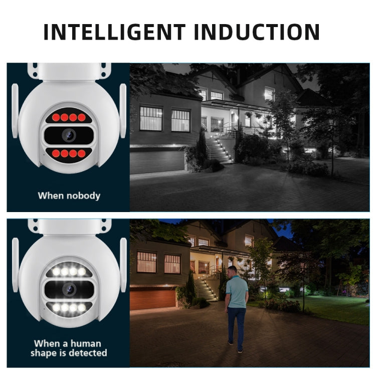 A8-C2 2MP Smart WiFi Surveillance IP Camera, Dual-light Full Color Night Vision / Two Way Audio / TF Card, Power Plug:US Plug(White)