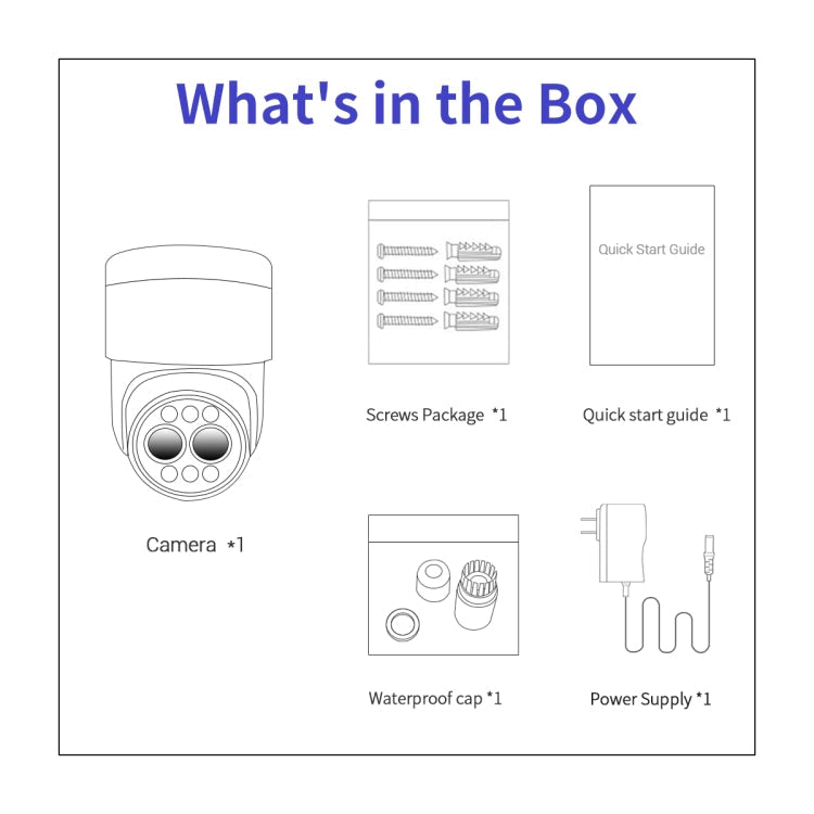 ESCAM G03 2x4MP Dual Lens Zoom 8X Dual Light Source WiFi Camera Support Two-way Voice & Motion Detection(US Plug)