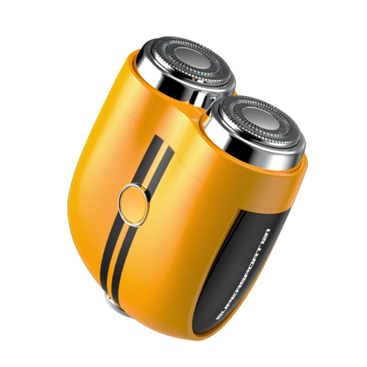 Portable Wet and Dry Double Shaving IPX7 Waterproof Electric Shaver(Yellow)