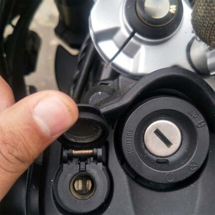 German EU Plug Special Motorcycle Elbow Charger Dual USB Voltmeter 4.2A Charger, Shell Color:Black(Red Light)
