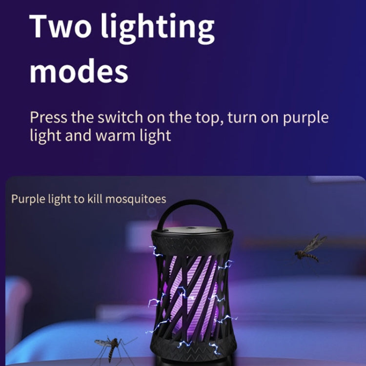 Household UV Light Touch Mosquito Repellent Lamp, Rechargeable(Black)
